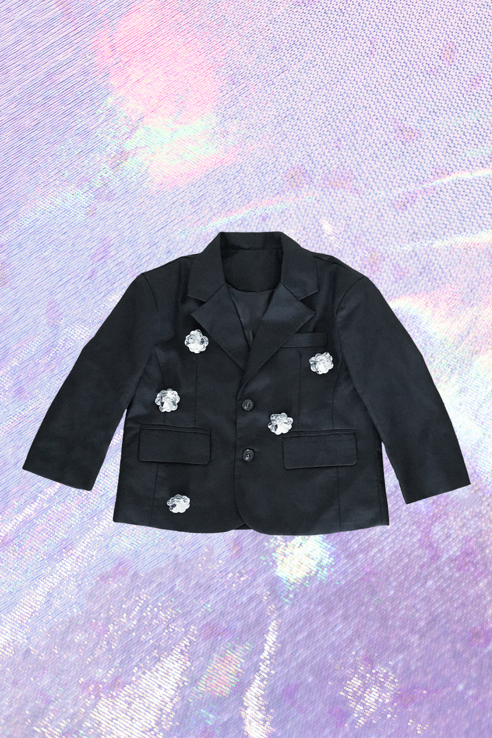 Black Blazer and Maxi Skirt Set (+ 5x Flower pins) - Sailor and Sunny