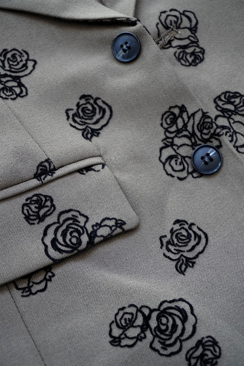 Unisex Velvet Roses Brown Blazer