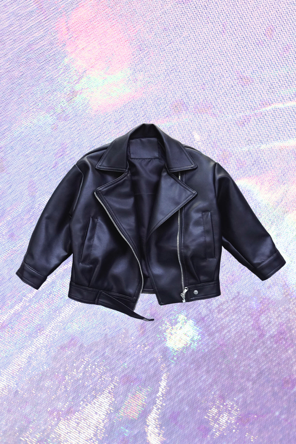 Unisex Faux Black Leather Jacket - Sailor and Sunny