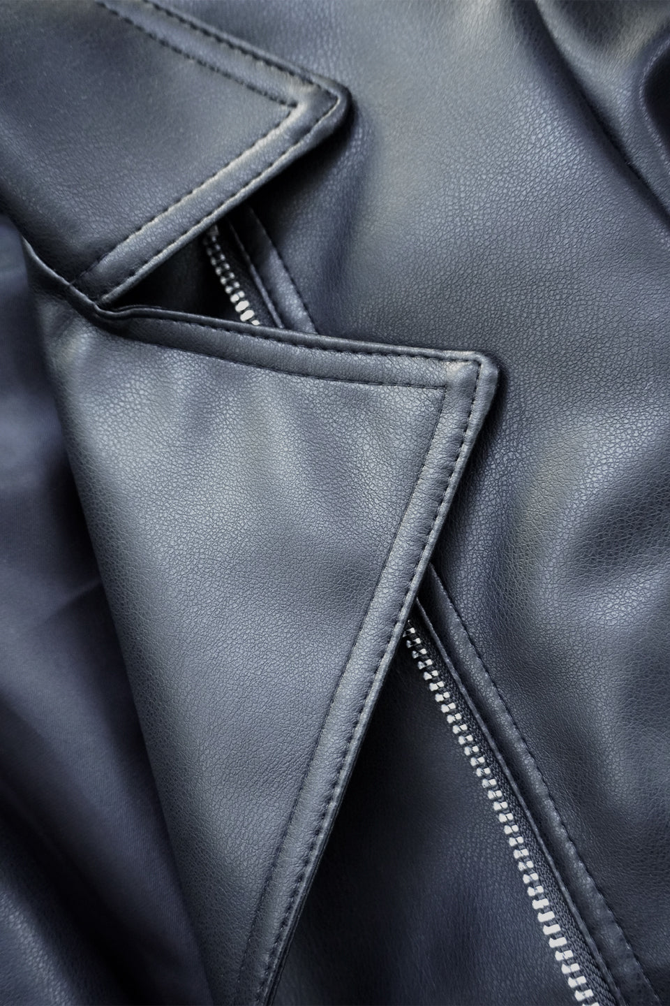 Unisex Faux Black Leather Jacket - Sailor and Sunny