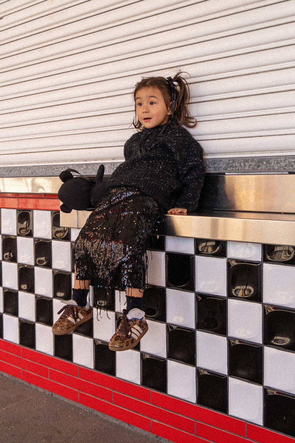 Black Herringbone jumper