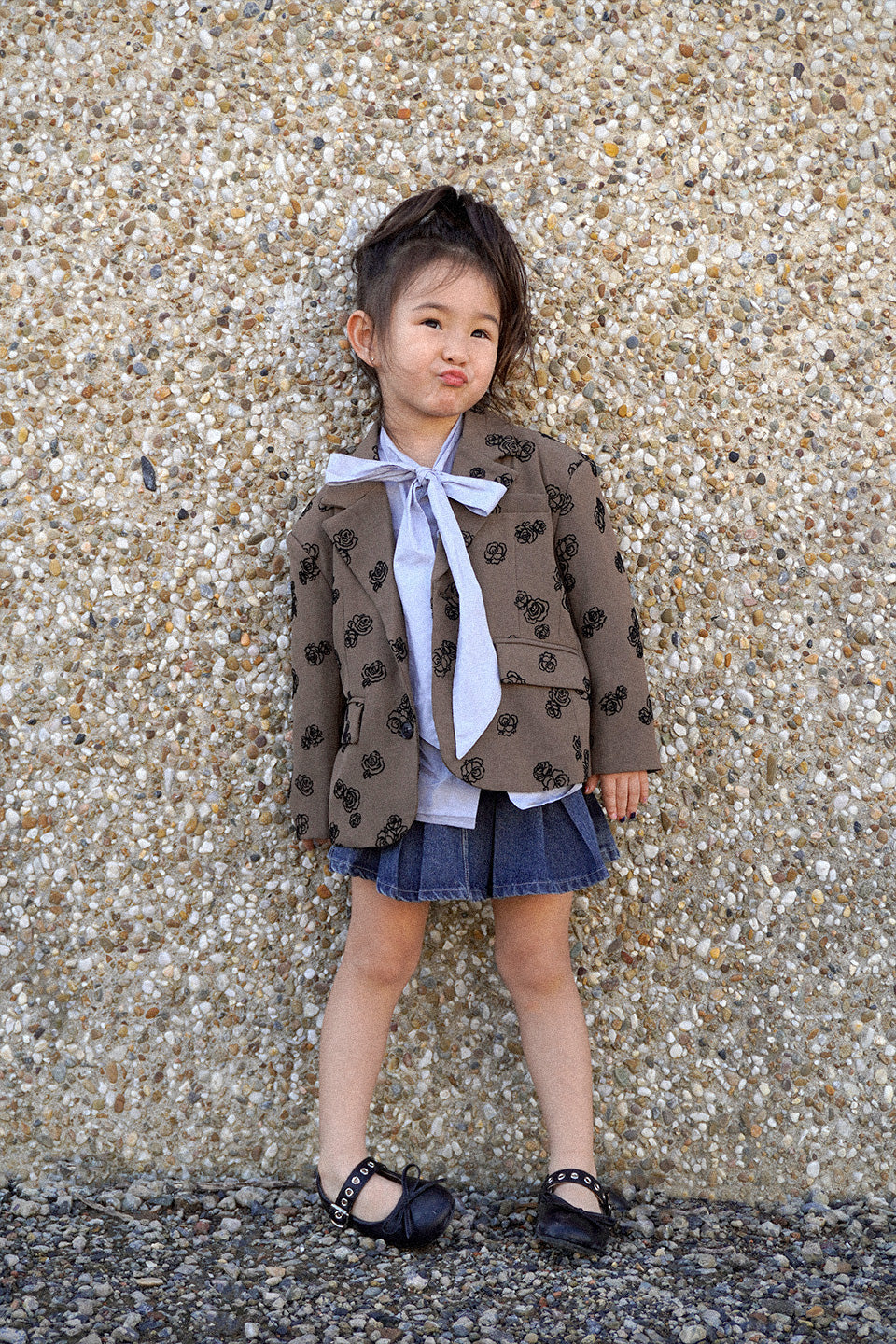 Blue Bow Shirt - Sailor and Sunny