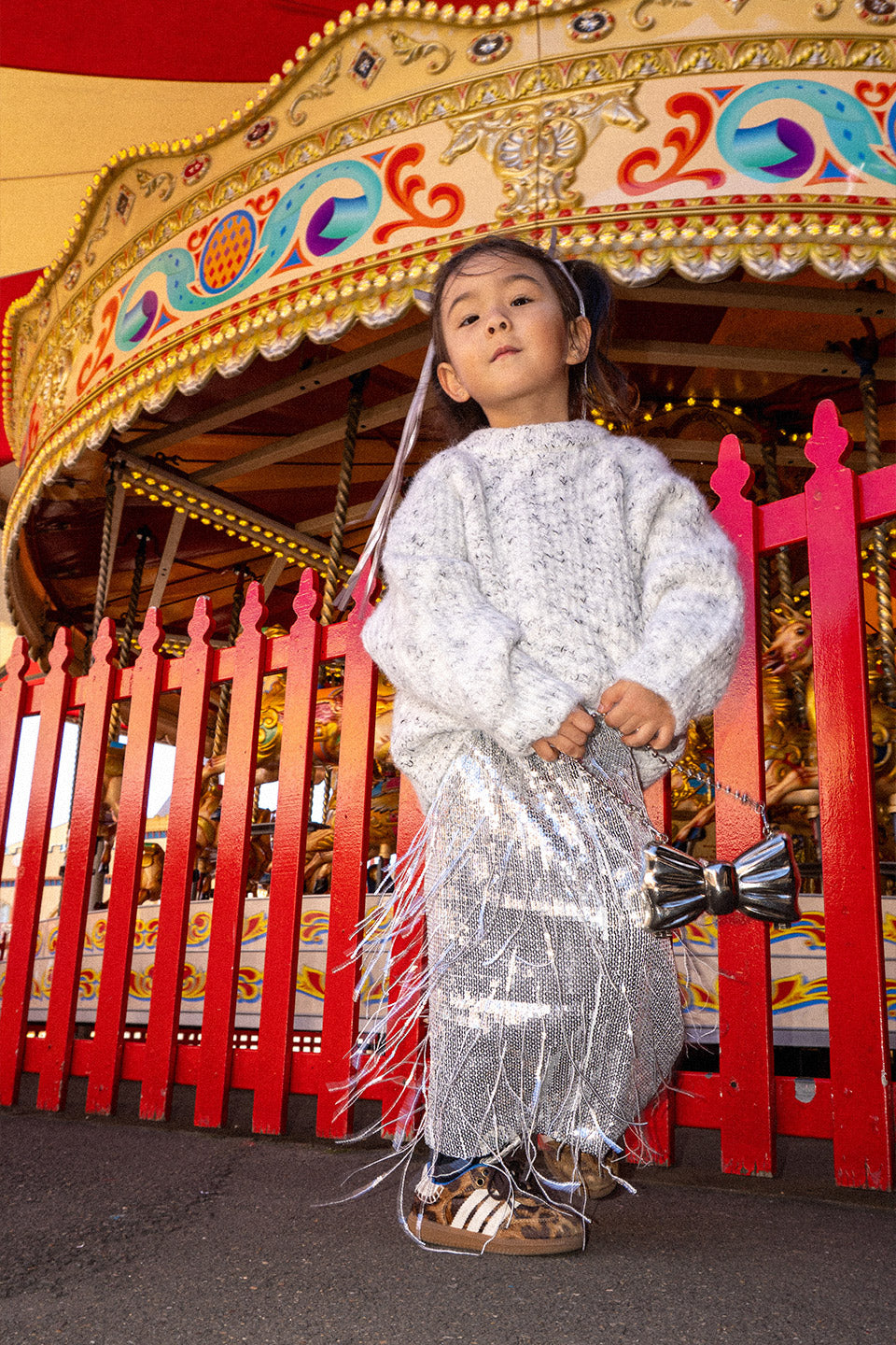 Silver Maxi Sequin Skirt
