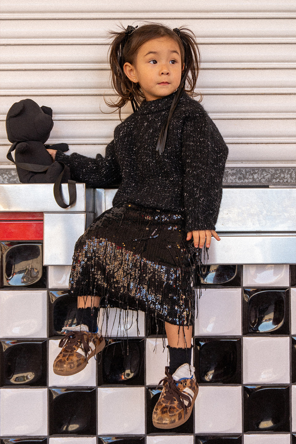 Black Maxi Sequin Skirt - Sailor and Sunny
