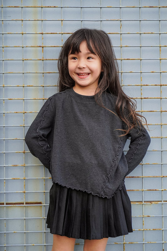 Wavey Top in Charcoal - Sailor and Sunny