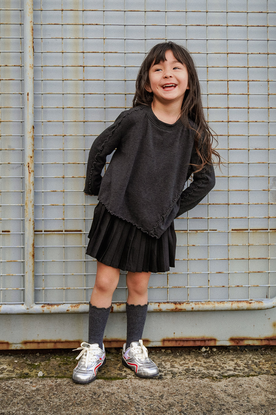 Wavey Top in Charcoal - Sailor and Sunny