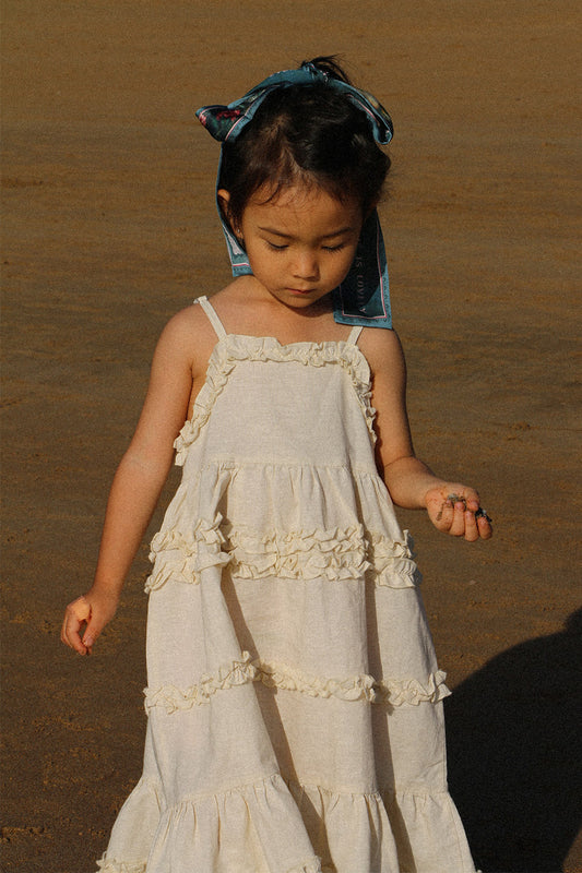 Ruffle Linen Dress - Sailor and Sunny