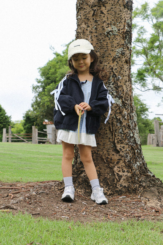 Bowtie Sporty Jacket in Navy - Sailor and Sunny