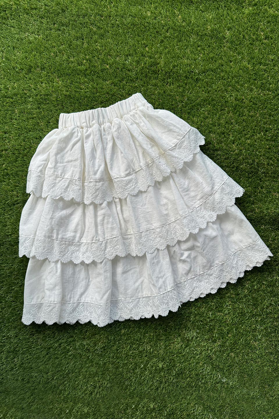 Floral Embroidery Layered Skirt - Sailor and Sunny