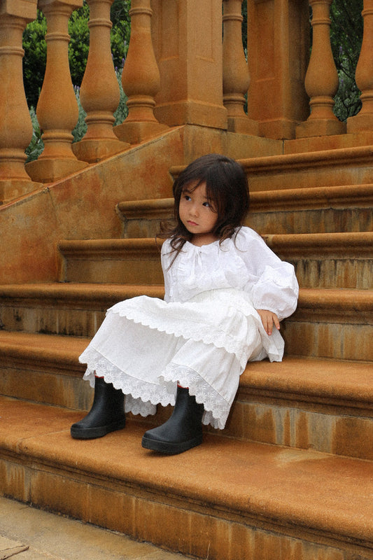 Floral Embroidery Layered Skirt - Sailor and Sunny