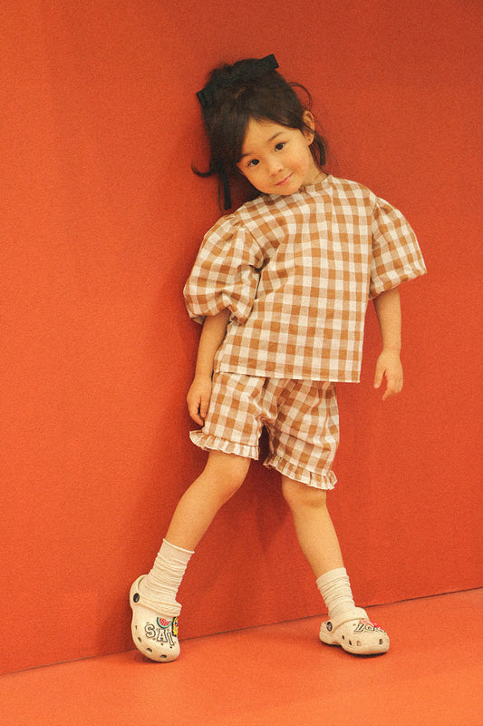Checked Linen Set - Sailor and Sunny