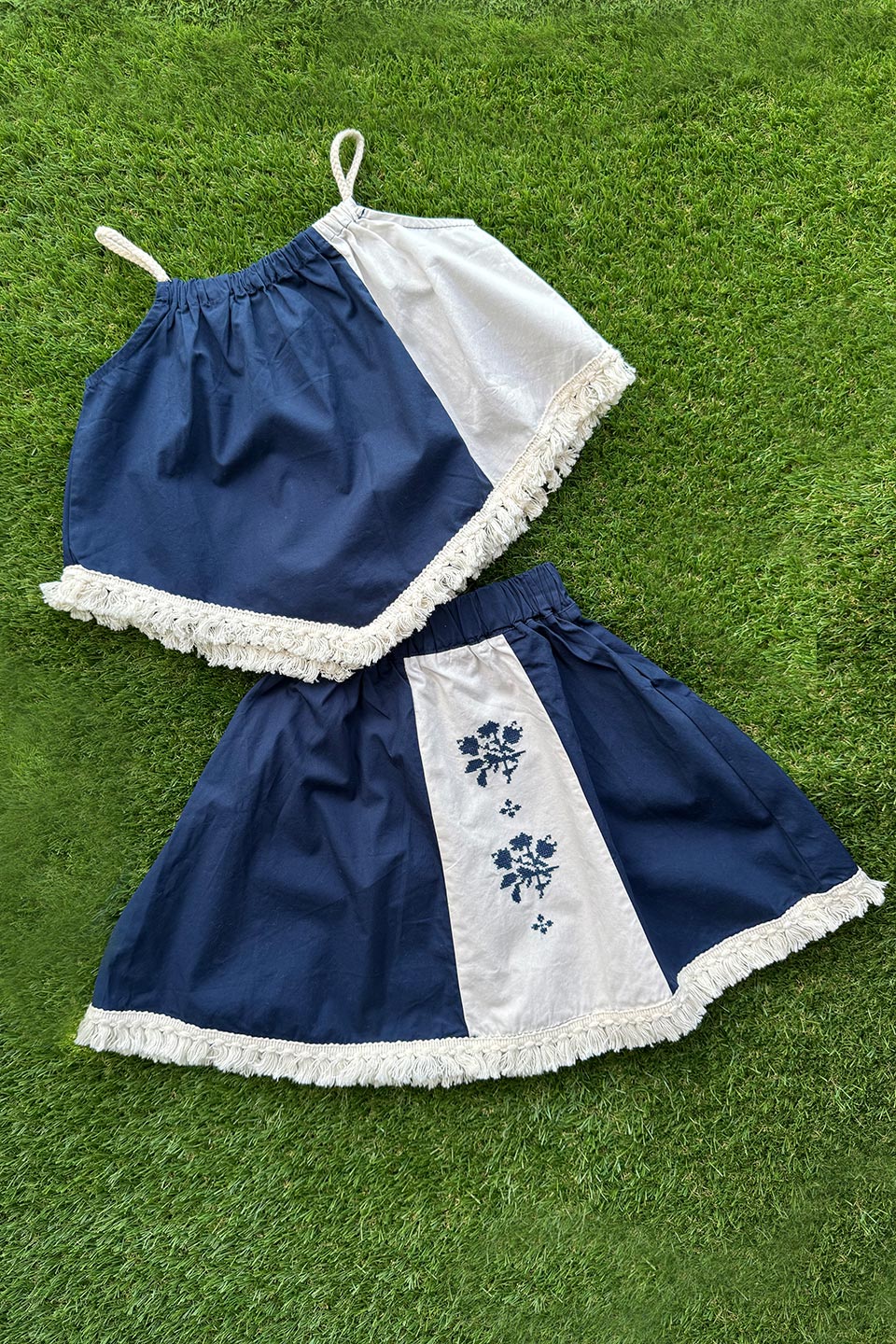 Dual Colour Skirt Set - Sailor and Sunny