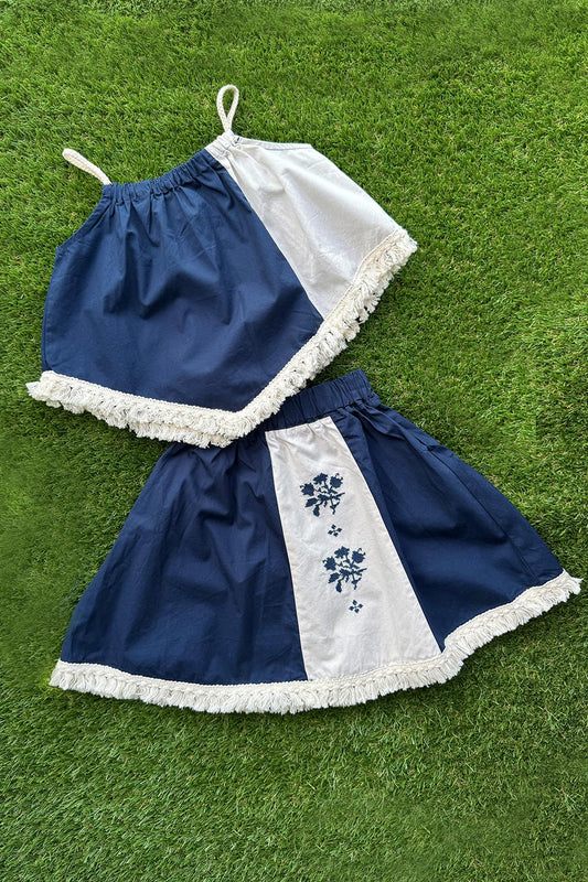 Dual Colour Skirt Set - Sailor and Sunny